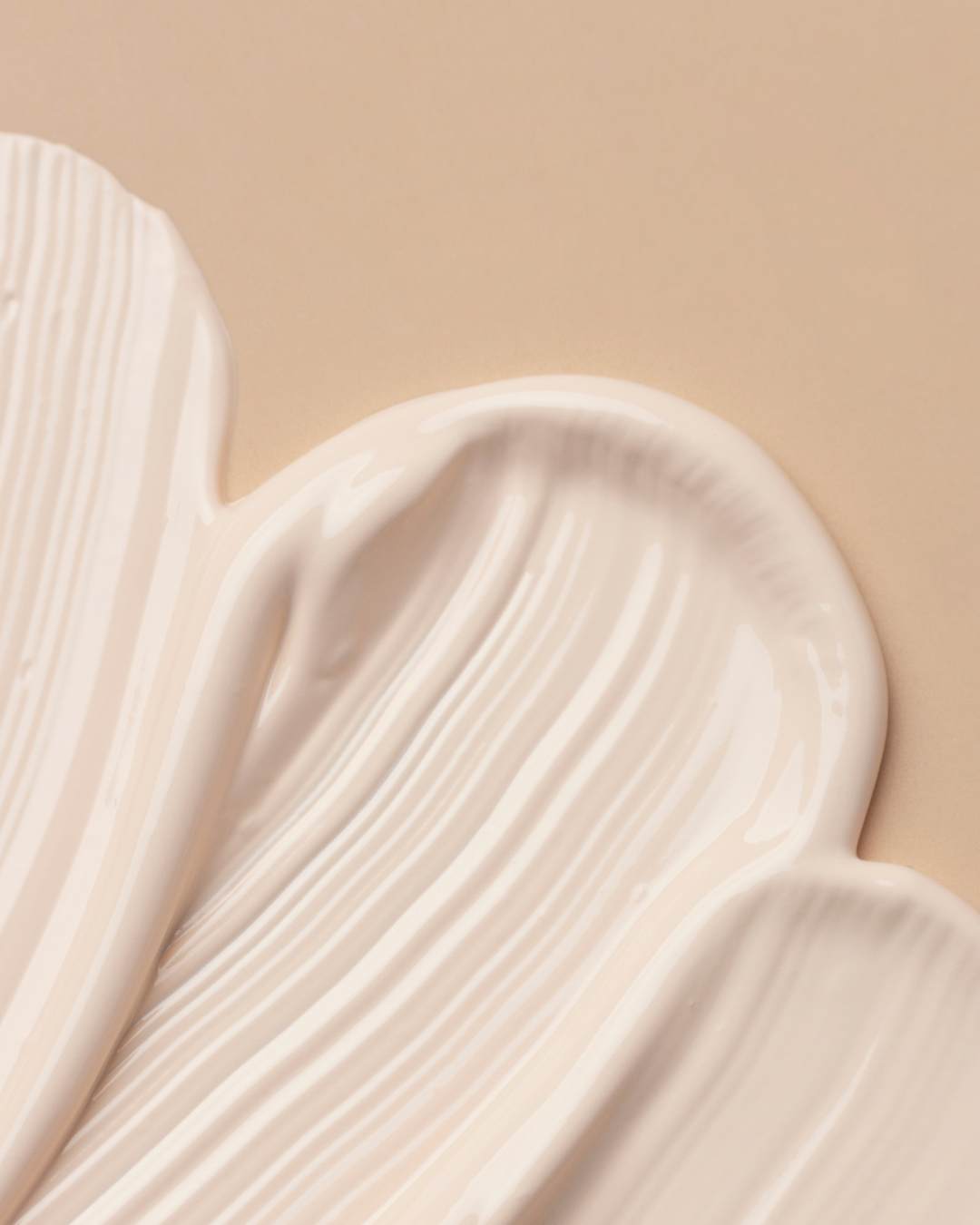 A swatch of Stay Clear Beauty Victory Cream Cleanser showing its rich, creamy texture — gentle enough for sensitive and acne-prone skin.